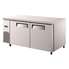 Atosa YPF9022: 2 Door Steel Refrigerated Food Preparation Counter with side mounted condenser